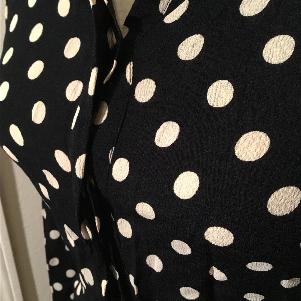 Polka Dot Button Down Blouse - Picture 4 of 6